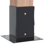 Basi per Pali Quadrati 12 pz 91x91mm Acciaio Verniciato Polvere Antracite