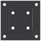 Basi per Pali Quadrati 12 pz 91x91mm Acciaio Verniciato Polvere Antracite