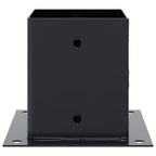 Basi per Pali Quadrati 4 pz 101x101 mm Acciaio Verniciato Polvere Antracite