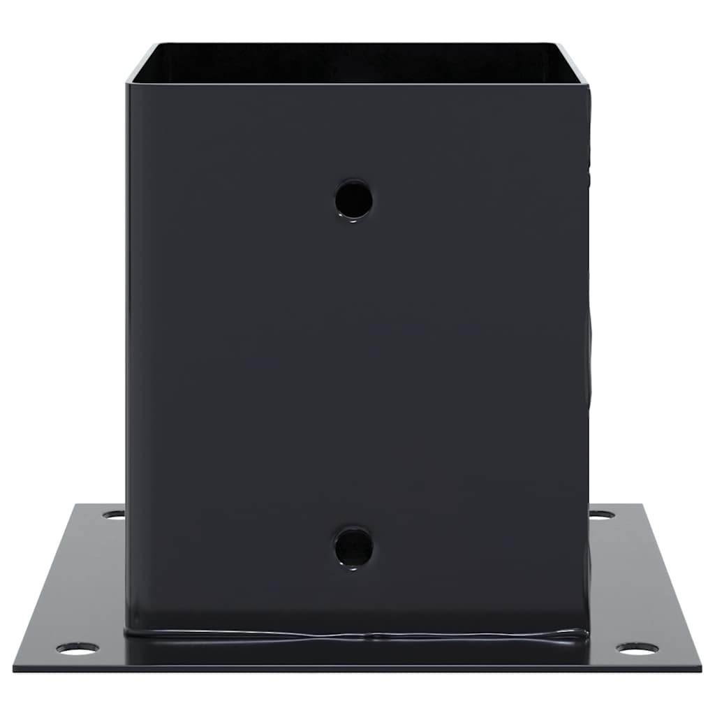 Basi per Pali Quadrati 4 pz 101x101 mm Acciaio Verniciato Polvere Antracite