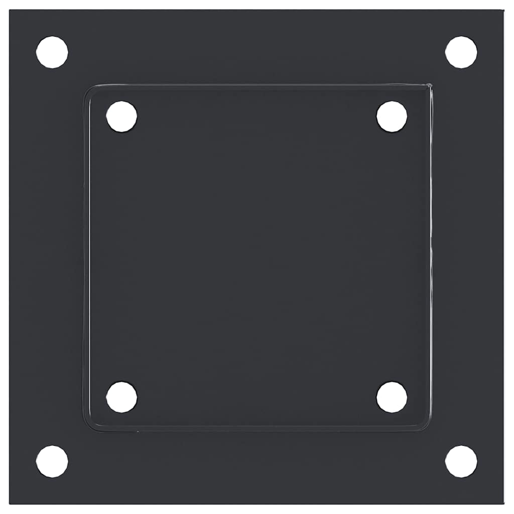 Basi per Pali Quadrati 4 pz 101x101 mm Acciaio Verniciato Polvere Antracite