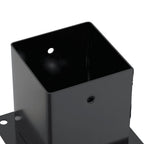 Basi per Pali Quadrati 4 pz 101x101 mm Acciaio Verniciato Polvere Antracite