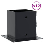 Basi Pali Quadrati 12 pz 101x101 mm Acciaio Verniciato Polvere