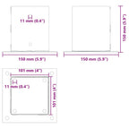 Basi Pali Quadrati 12 pz 101x101 mm Acciaio Verniciato Polvere