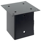 Basi per Pali Quadrati 4 pz 121x121 mm Acciaio Verniciato