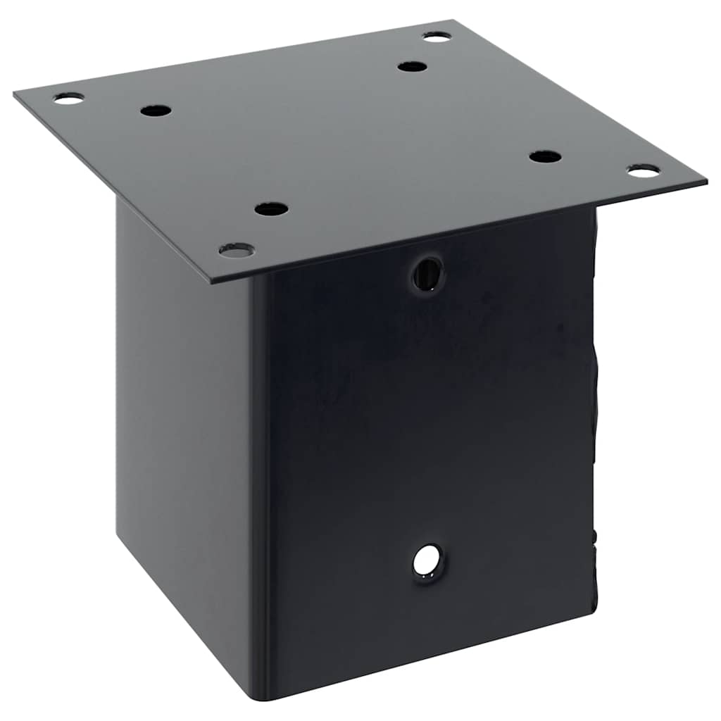 Basi per Pali Quadrati 4 pz 121x121 mm Acciaio Verniciato