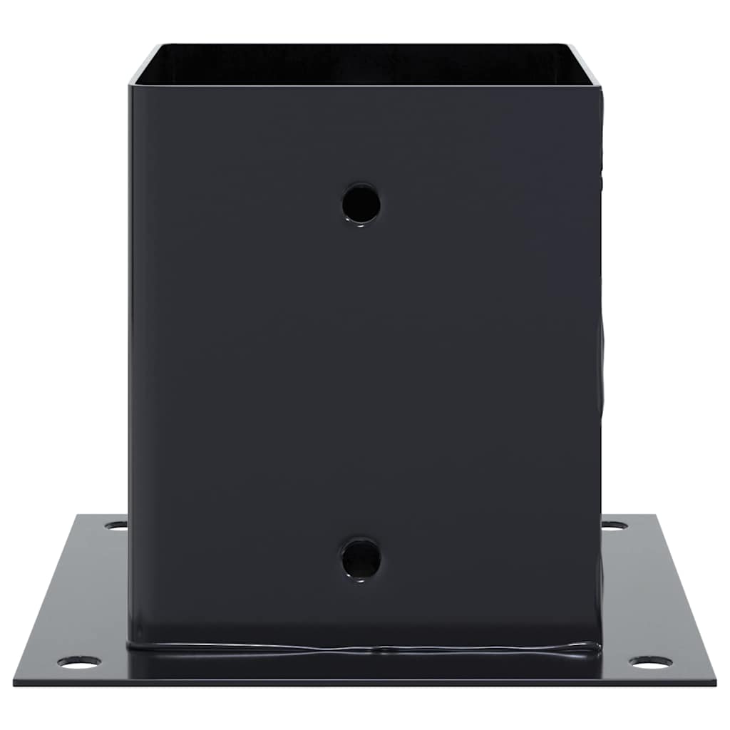 Basi per Pali Quadrati 4 pz 121x121 mm Acciaio Verniciato