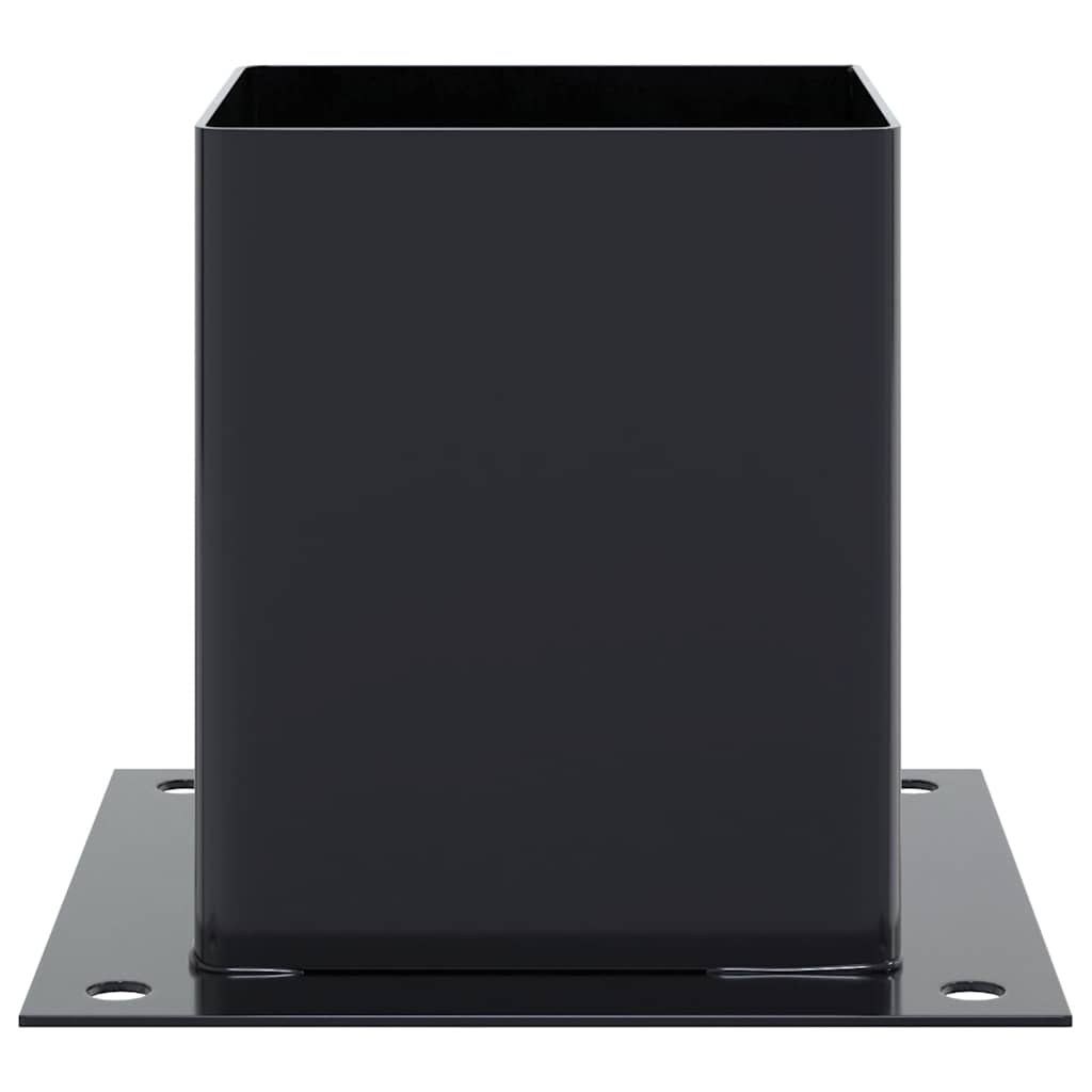Basi per Pali Quadrati 4 pz 121x121 mm Acciaio Verniciato