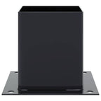 Basi per Pali Quadrati 4 pz 121x121 mm Acciaio Verniciato