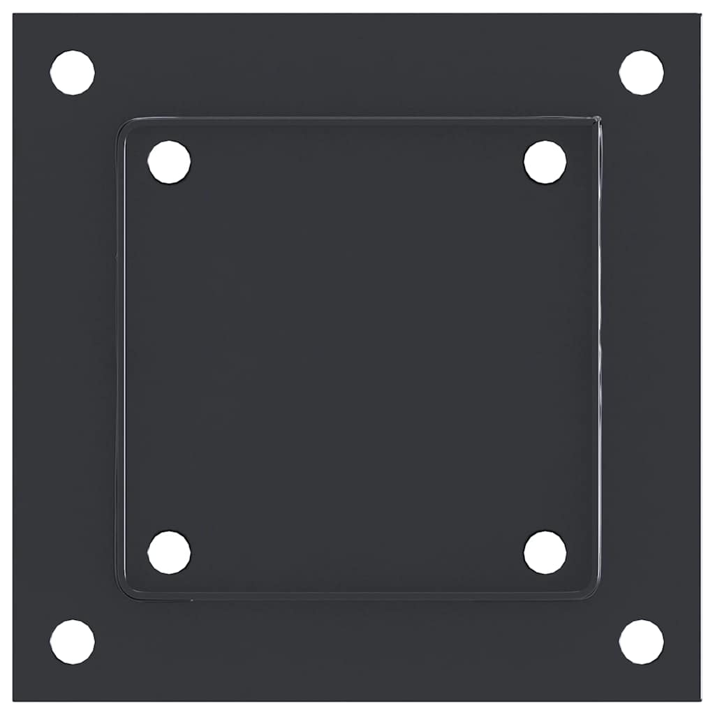 Basi per Pali Quadrati 4 pz 121x121 mm Acciaio Verniciato