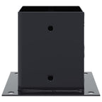 Basi Pali Quadrati 12 pz 121x121 mm Acciaio Verniciato Antracite
