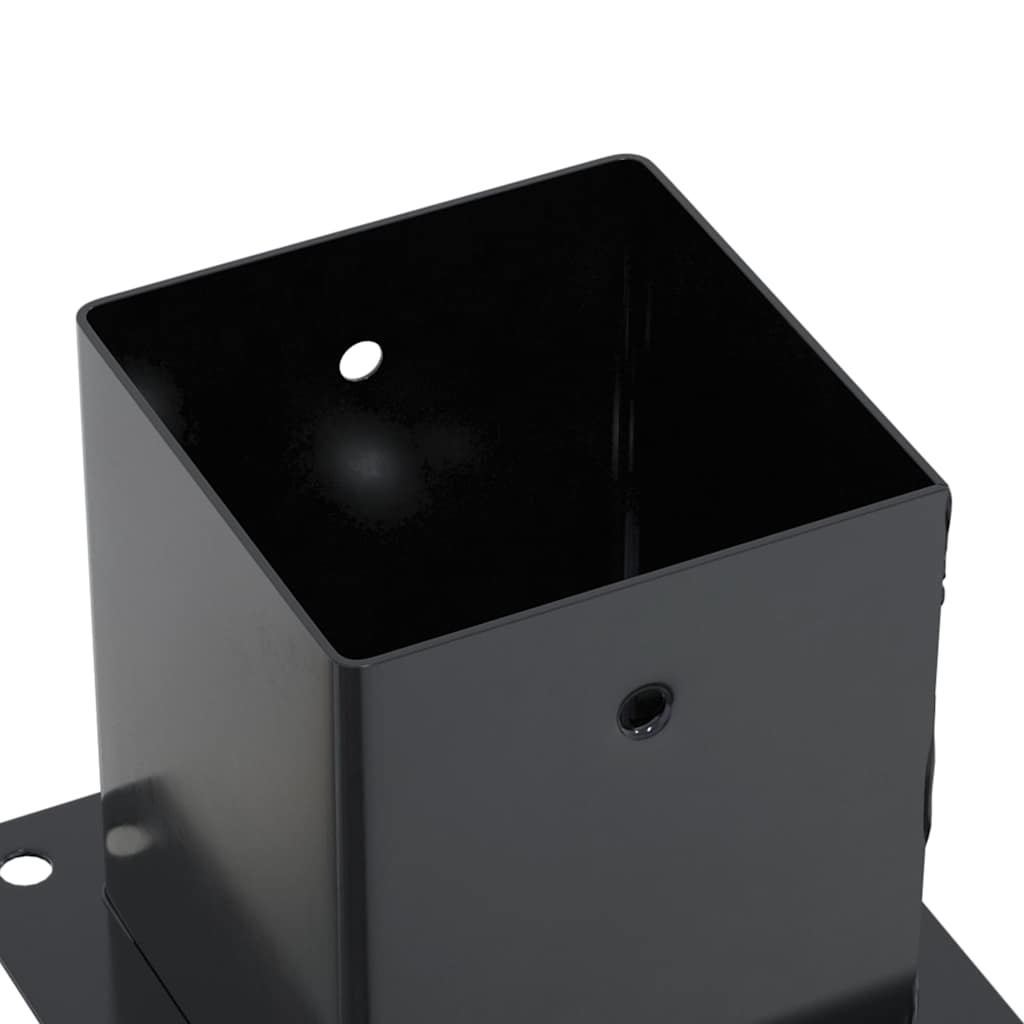 Basi Pali Quadrati 12 pz 121x121 mm Acciaio Verniciato Antracite