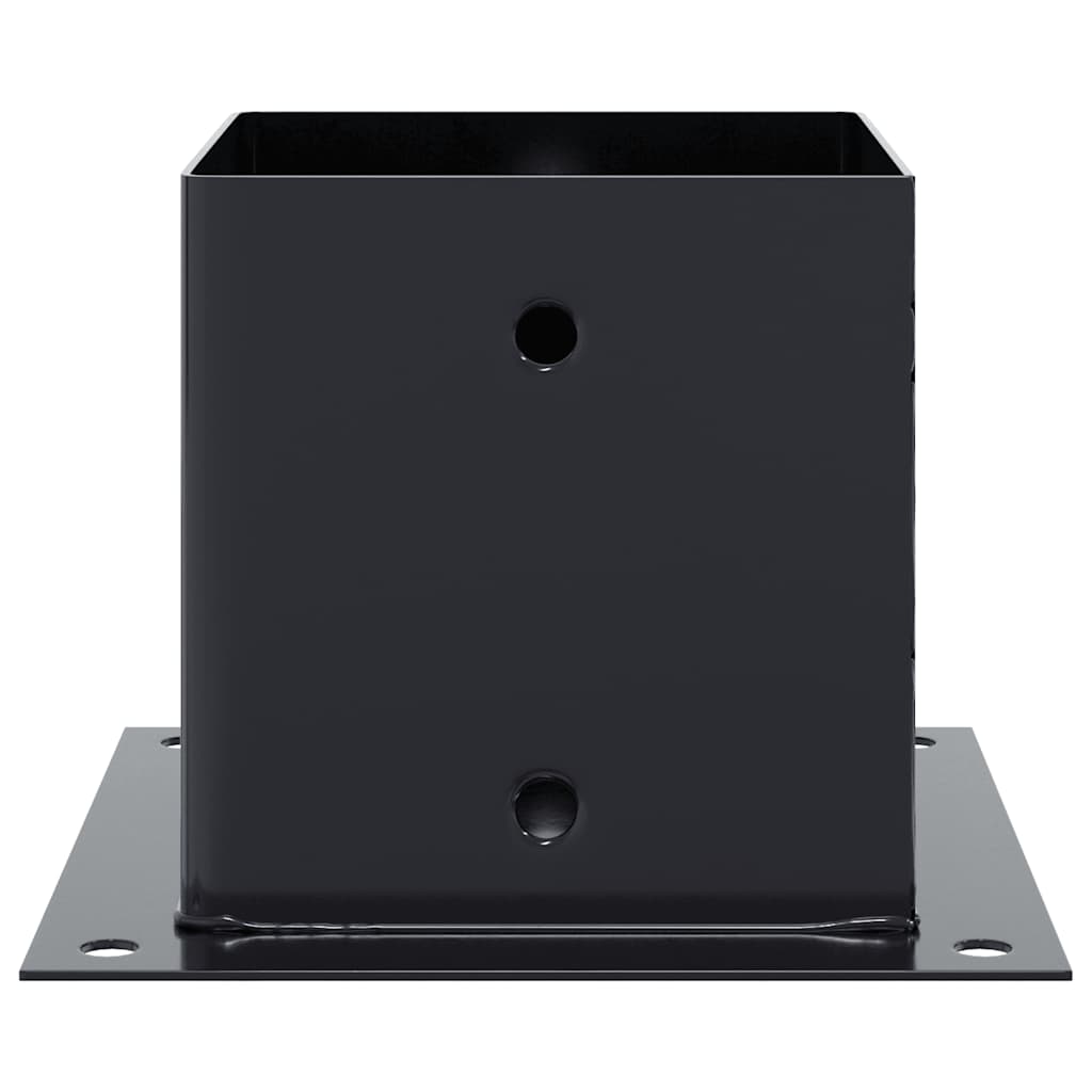 Basi per Pali Quadrati 4pz 141x141mm Acciaio Verniciato Polvere Antracite