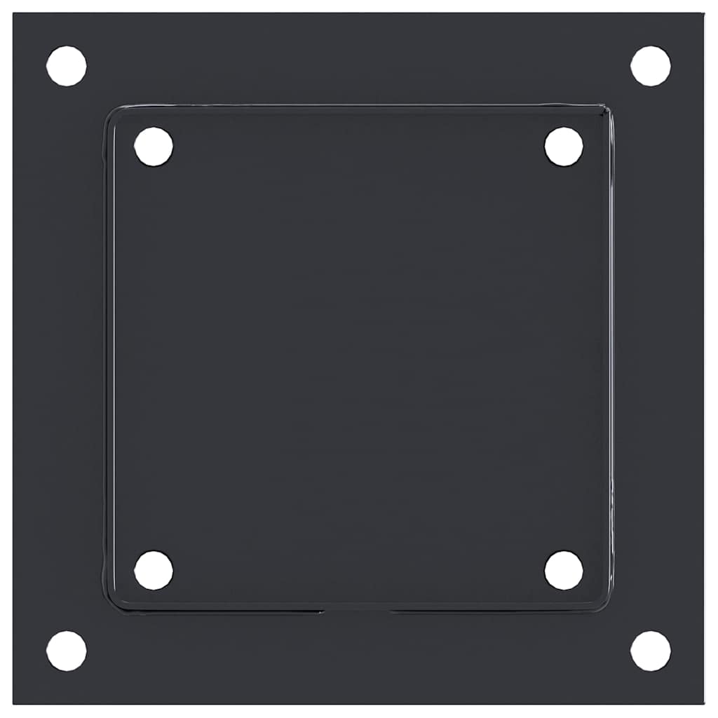 Basi per Pali Quadrati 4pz 141x141mm Acciaio Verniciato Polvere Antracite