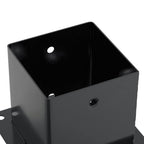 Basi per Pali Quadrati 4pz 141x141mm Acciaio Verniciato Polvere Antracite