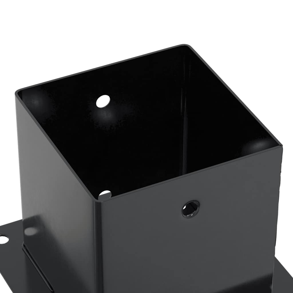 Basi per Pali Quadrati 4pz 141x141mm Acciaio Verniciato Polvere Antracite