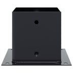 Basi Pali Quadrati 12 pz 141x141 mm Acciaio Verniciato Polvere Antracite