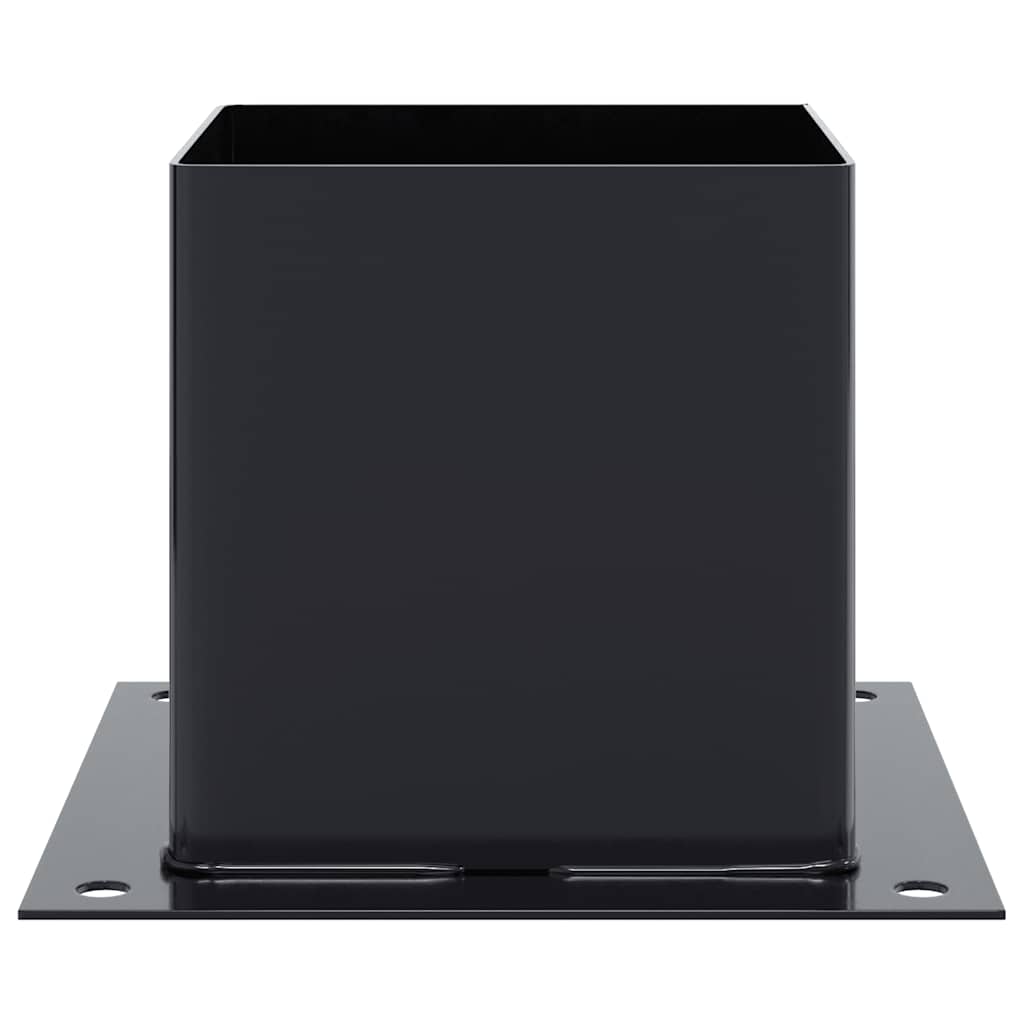 Basi Pali Quadrati 12 pz 141x141 mm Acciaio Verniciato Polvere Antracite