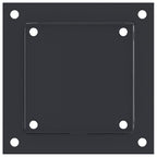 Basi Pali Quadrati 12 pz 141x141 mm Acciaio Verniciato Polvere Antracite