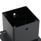 Basi Pali Quadrati 12 pz 141x141 mm Acciaio Verniciato Polvere Antracite
