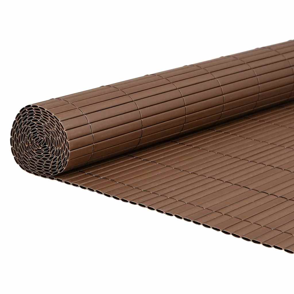 Recinzione da Giardino Bifacciale Marrone 1,8x3 m in PVC