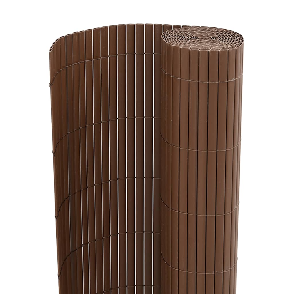 Recinzione da Giardino Bifacciale Marrone 1,8x3 m in PVC