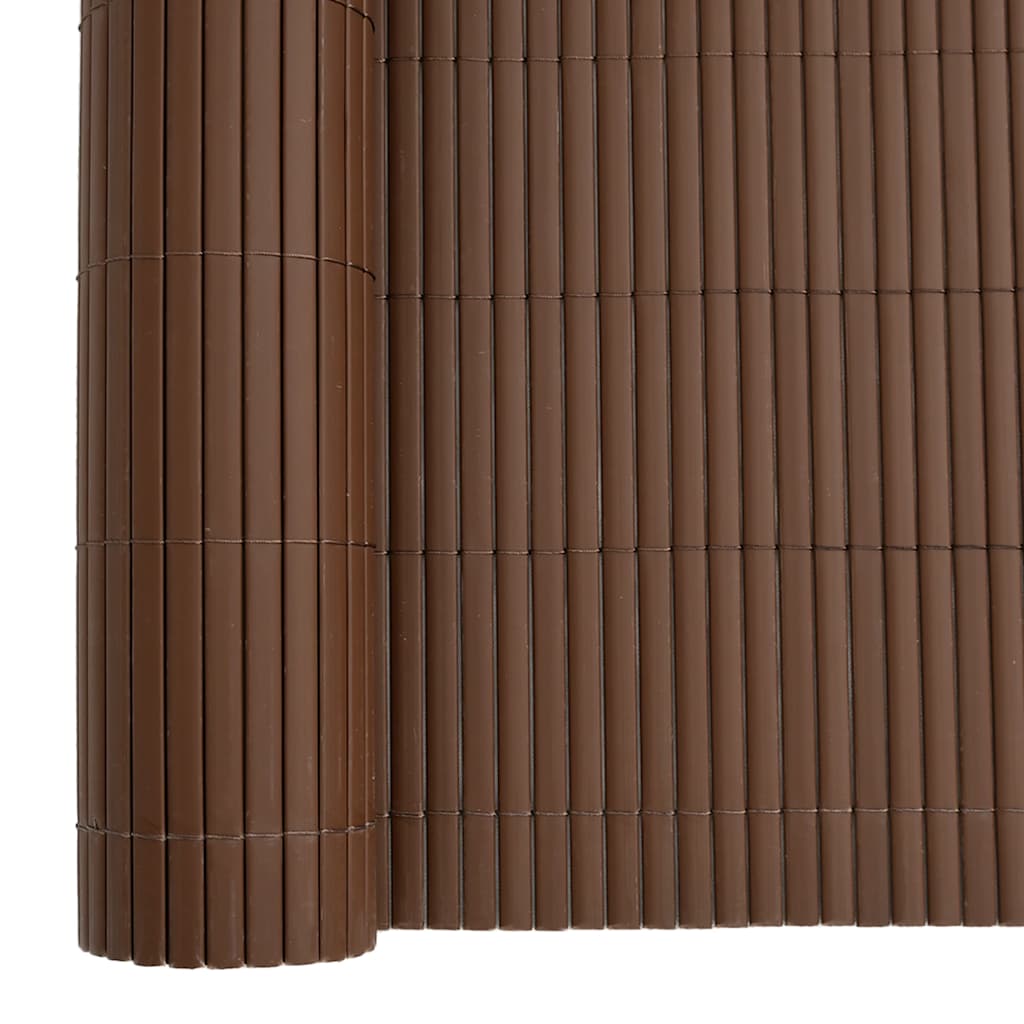 Recinzione da Giardino Bifacciale Marrone 1,8x3 m in PVC