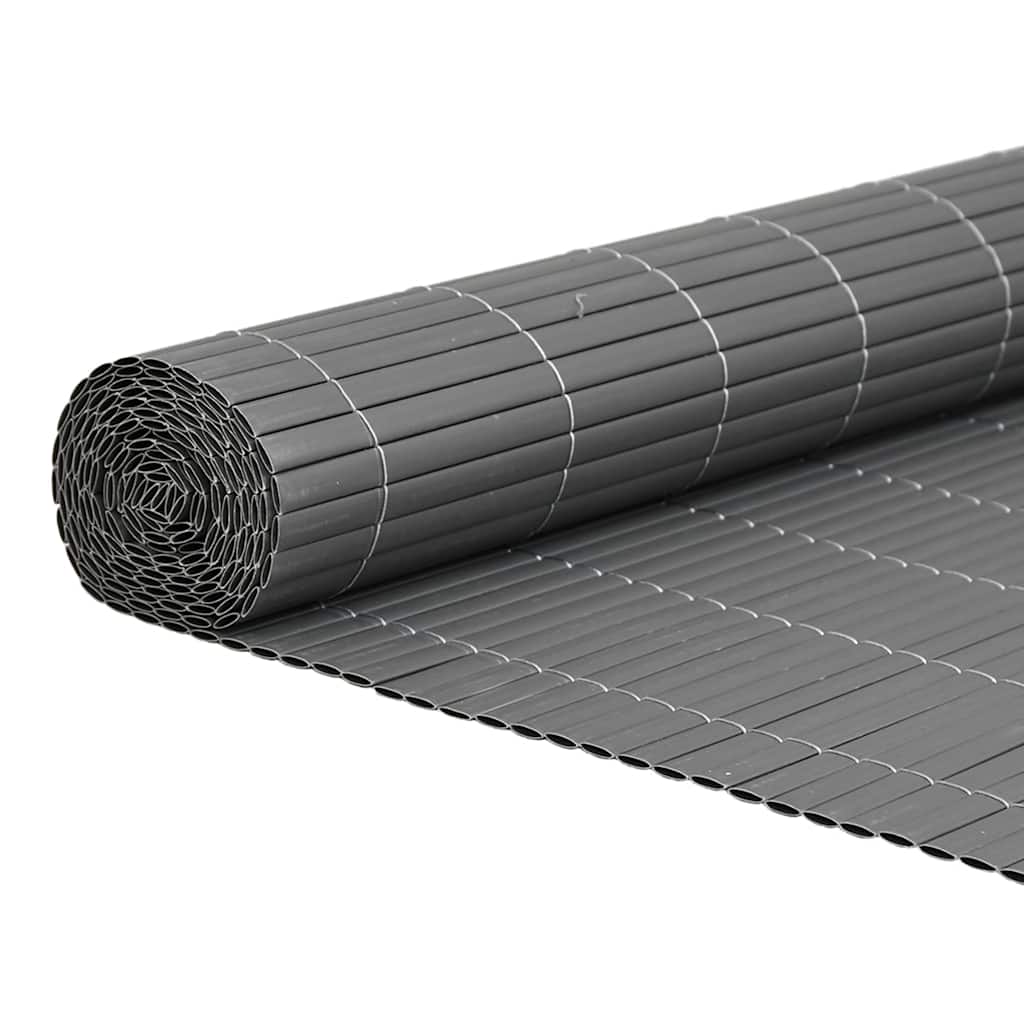 Recinzione da Giardino Bifacciale Grigia 1,8x3 m in PVC