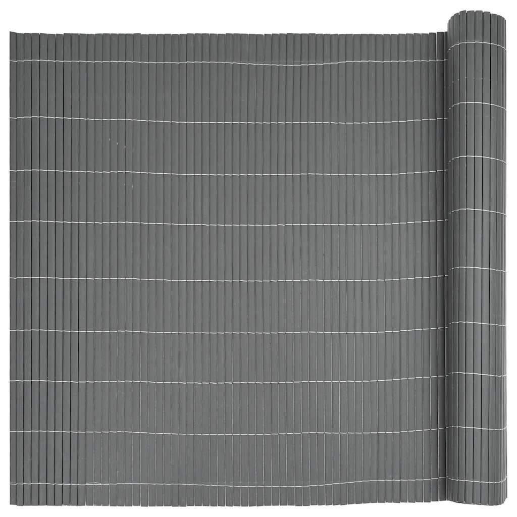 Recinzione da Giardino Bifacciale Grigia 1,8x3 m in PVC