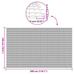 Recinzione da Giardino Bifacciale Grigia 1,8x3 m in PVC