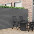 Recinzione da Giardino Bifacciale Grigia 1,8x3 m in PVC