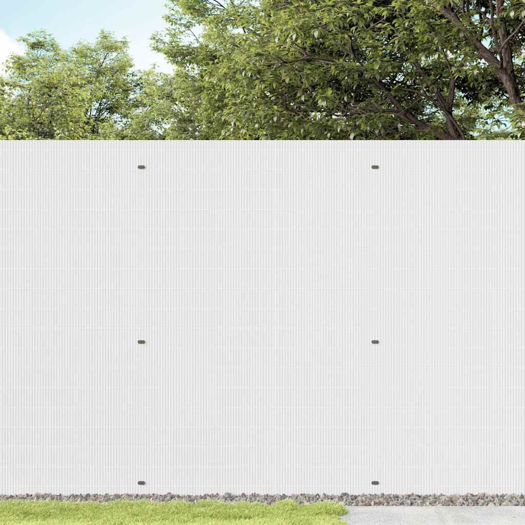 Recinzione da Giardino Bifacciale Bianca 1,8x5 m in PVC