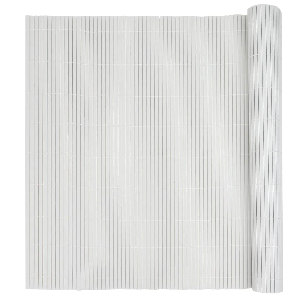 Recinzione da Giardino Bifacciale Bianca 1,8x5 m in PVC