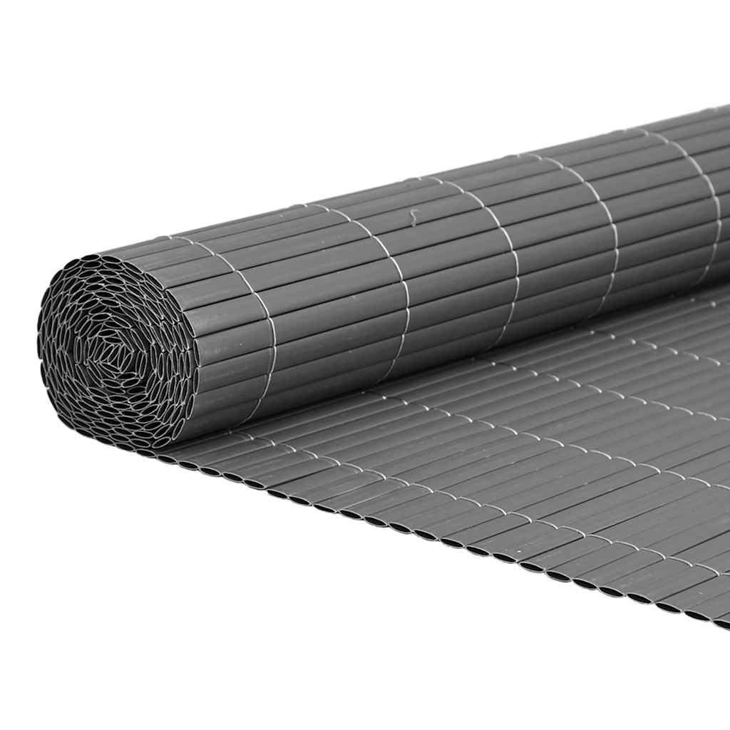 Recinzione da Giardino Bifacciale Grigia 1,8x5 m in PVC