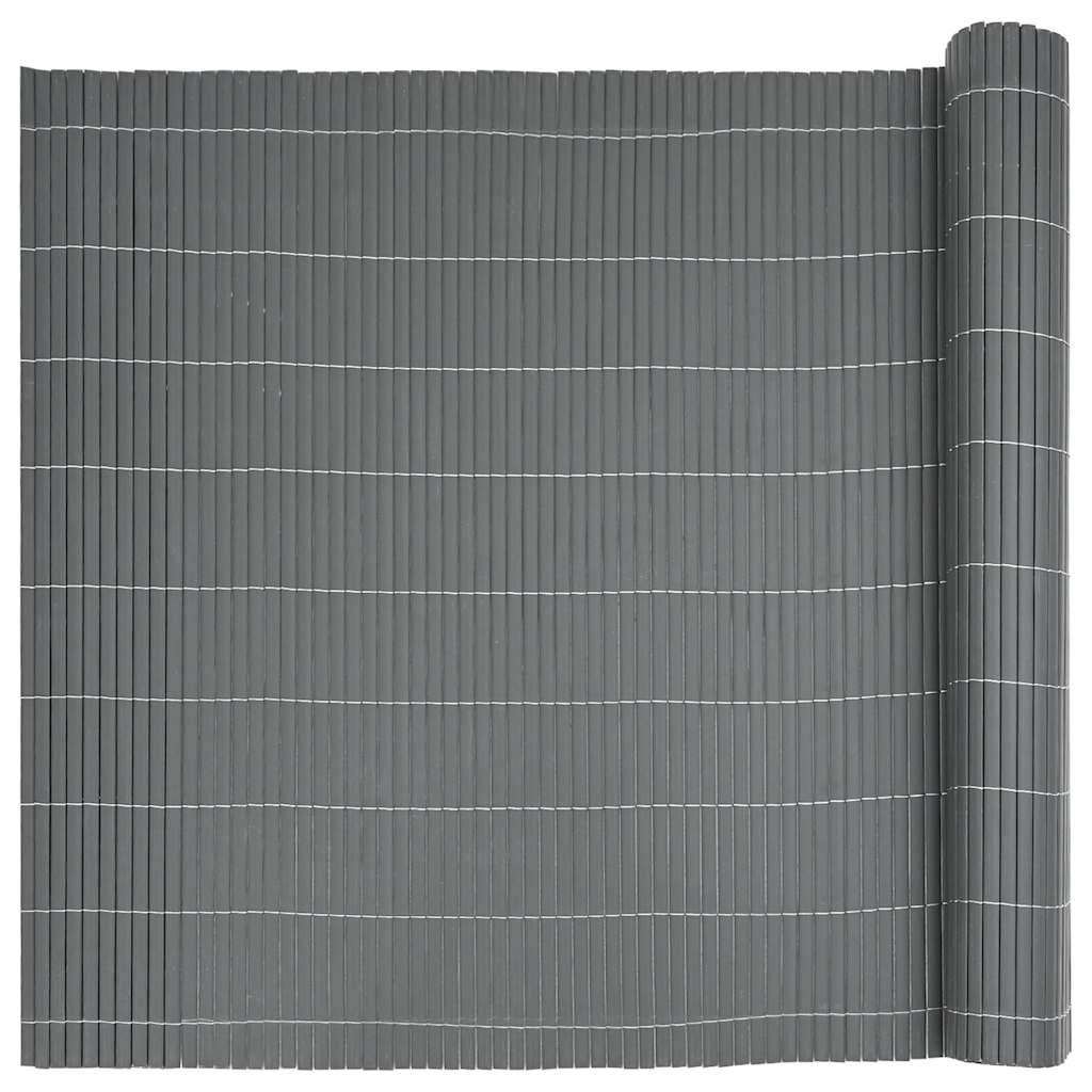 Recinzione da Giardino Bifacciale Grigia 1,8x5 m in PVC