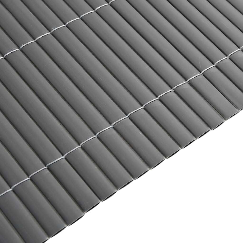 Recinzione da Giardino Bifacciale Grigia 1,8x5 m in PVC