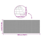 Recinzione da Giardino Bifacciale Grigia 1,8x5 m in PVC