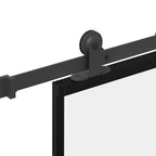 Porta Scorrevole in Vetro ESG e Alluminio 76x205cm con Ferramenta