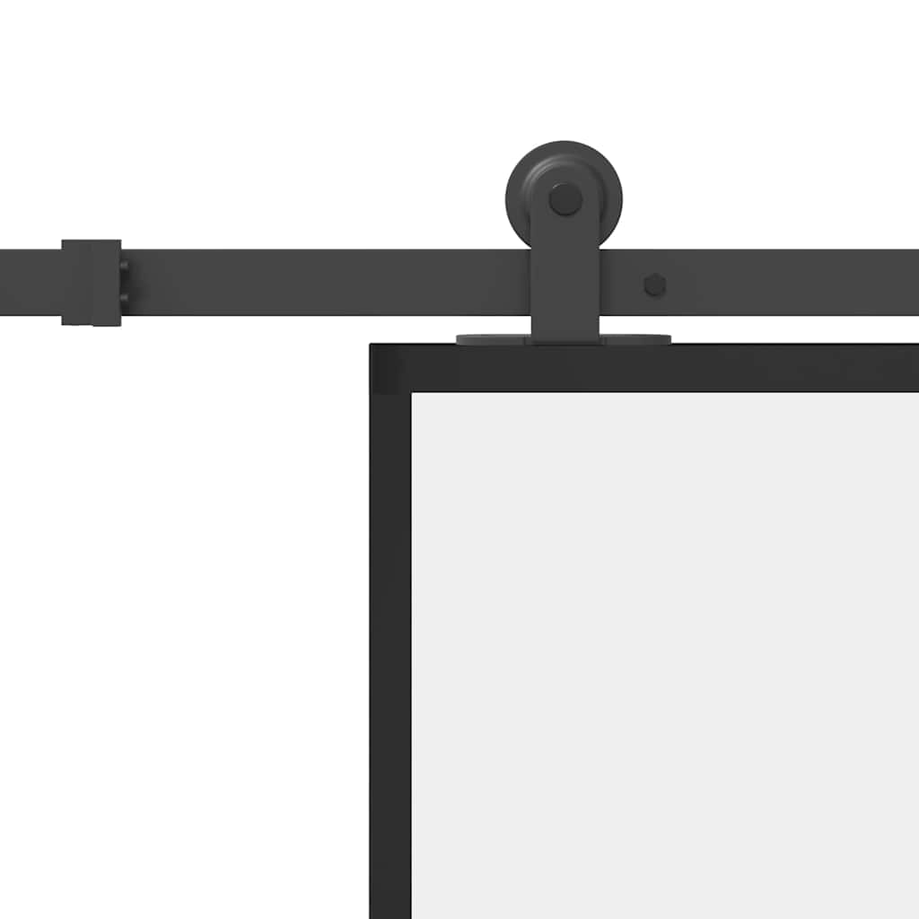 Porta Scorrevole in Vetro ESG e Alluminio 76x205cm con Ferramenta