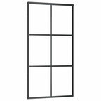 Porta Scorrevole in Vetro ESG e Alluminio 102x205 cm con Ferramenta