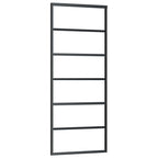Porta Scorrevole in Vetro ESG e Alluminio 76x205 cm con Ferramenta