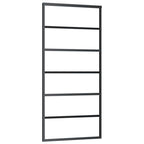 Porta Scorrevole con Ferramenta 90x205cm Vetro ESG Alluminio
