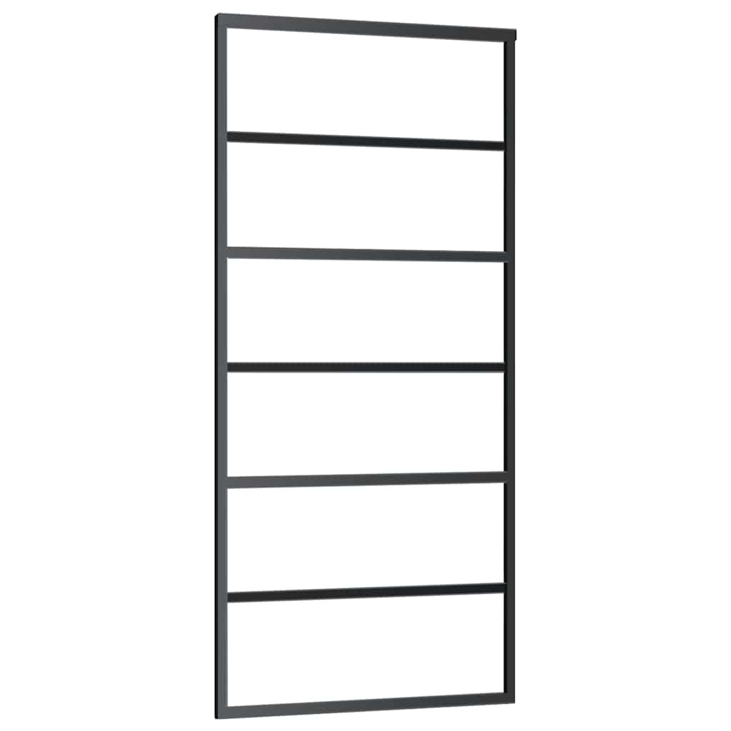 Porta Scorrevole con Ferramenta 90x205cm Vetro ESG Alluminio