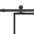 Porta Scorrevole in Vetro ESG e Alluminio 102x205 cm con Ferramenta