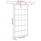 Porta Scorrevole in Vetro ESG e Alluminio 102x205 cm con Ferramenta