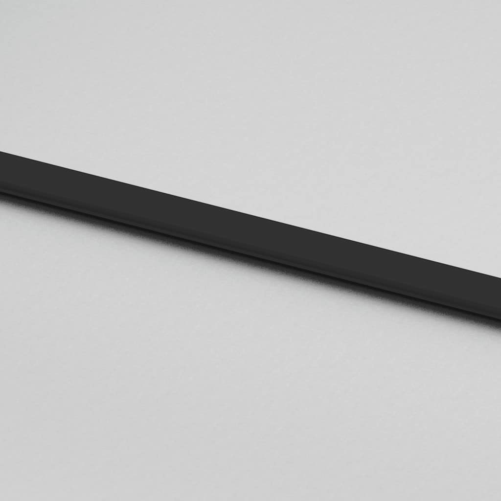 Porta Scorrevole con Ferramenta 76x205cm Vetro ESG Alluminio Nero