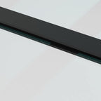 Porta Scorrevole in Vetro ESG e Alluminio 76x205 cm con Ferramenta