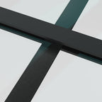 Porta Scorrevole in Vetro ESG e Alluminio 76x205 cm con Ferramenta