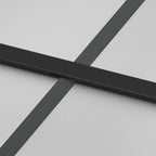 Porta Scorrevole con Ferramenta 90x205cm Vetro ESG Alluminio Nero