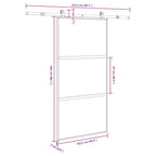 Porta Scorrevole in Vetro Temperato e Alluminio 102,5x205 cm